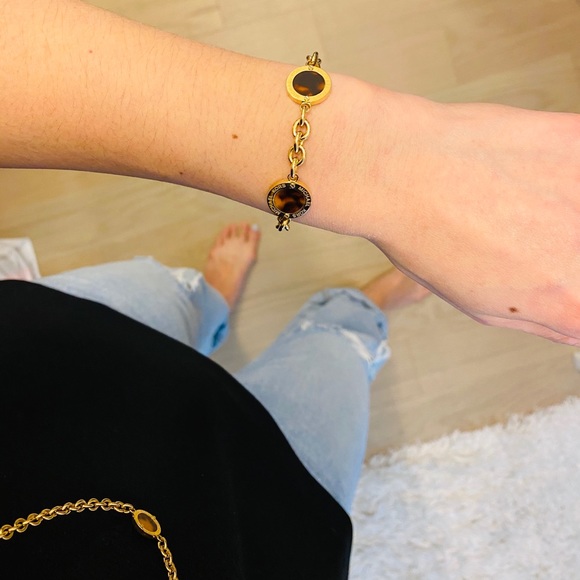 Michael Kors gold colored bangle and necklace set - Picture 1 of 6